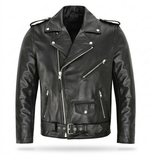 Gentleman Code - Surak | Asymmetrische Gegürtete Lederjacke Unisex