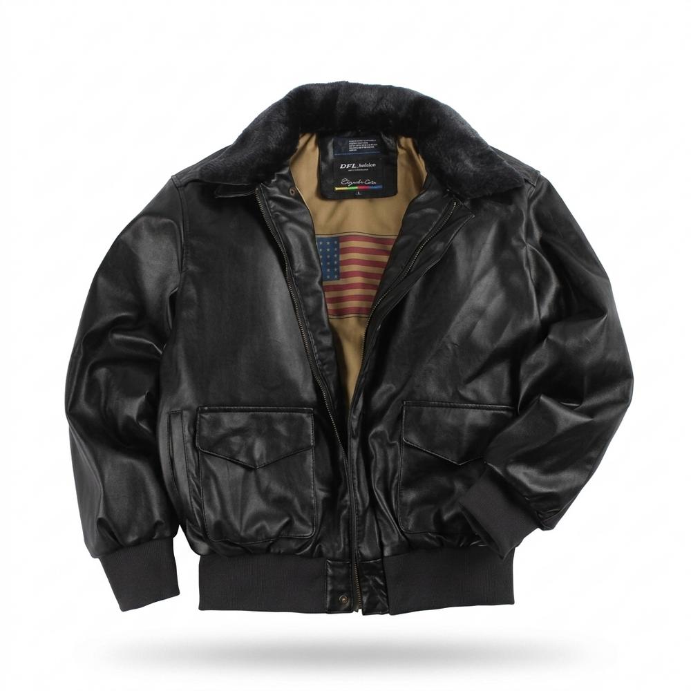 Gentleman Code - Menid | Gefüttert Fellbesetzt Lederjacke Herren
