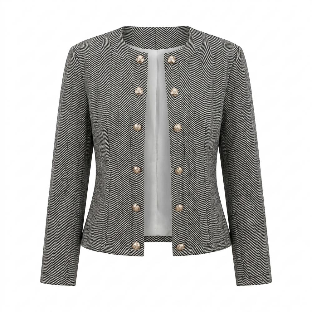 Gentleman Code - Rotut | Fischgratgemustert Tailliert Jacke Damen