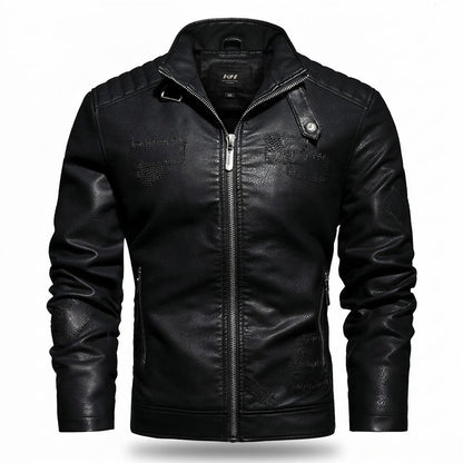 Gentleman Code - Cosil | Gesteppt Bestickt Lederjacke Herren