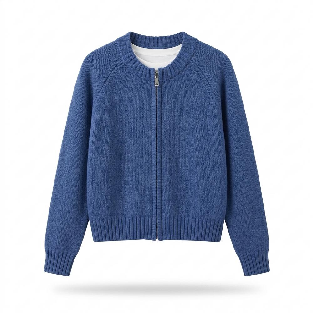 Gentleman Code - Vipok | Gezipte Gestrickte Strickjacke Damen