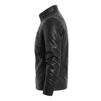 Gentleman Code - Mibud | Gesteppt Bestickt Lederjacke Herren