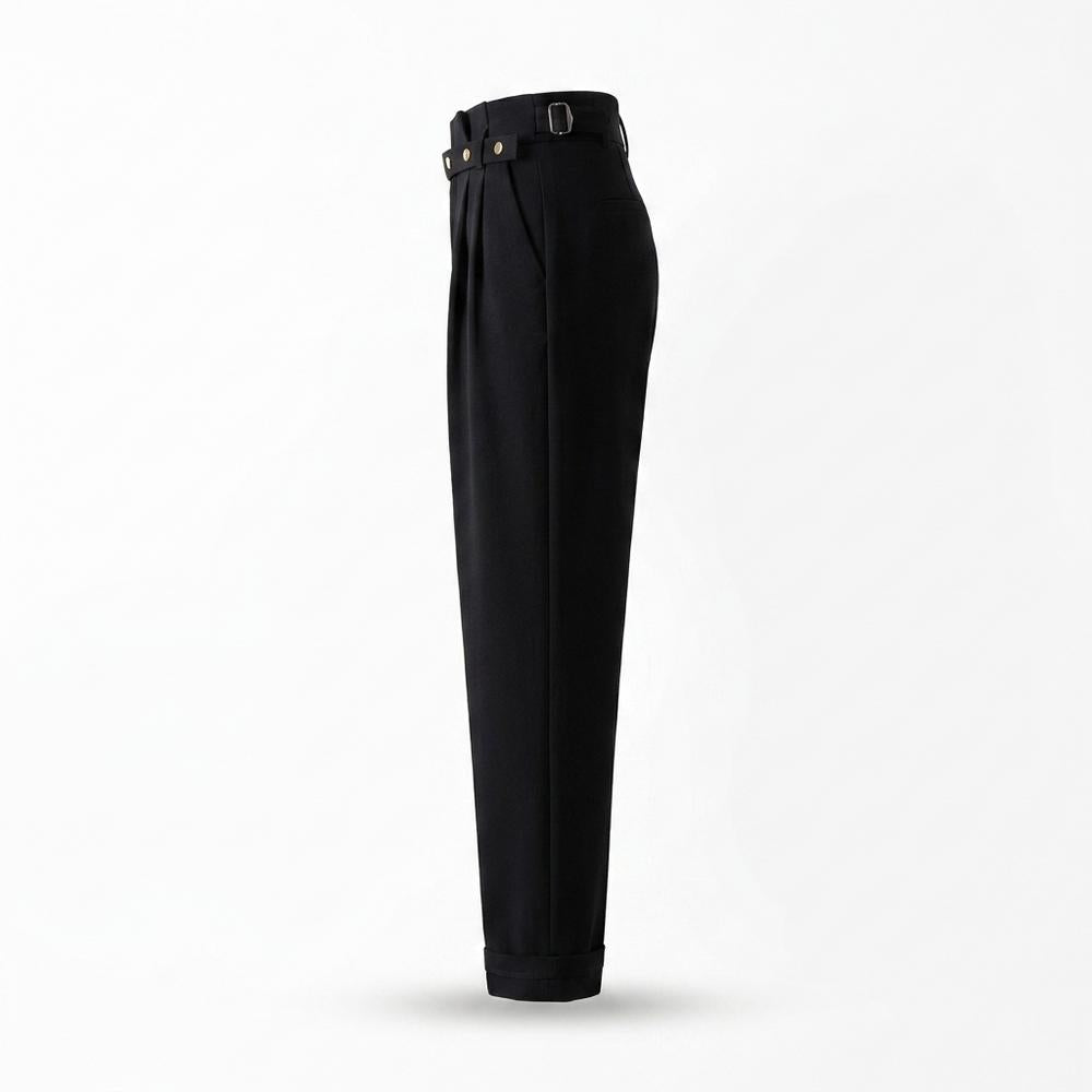 Gentleman Code - Yabur | Gegürtete Plissierte Hose Damen