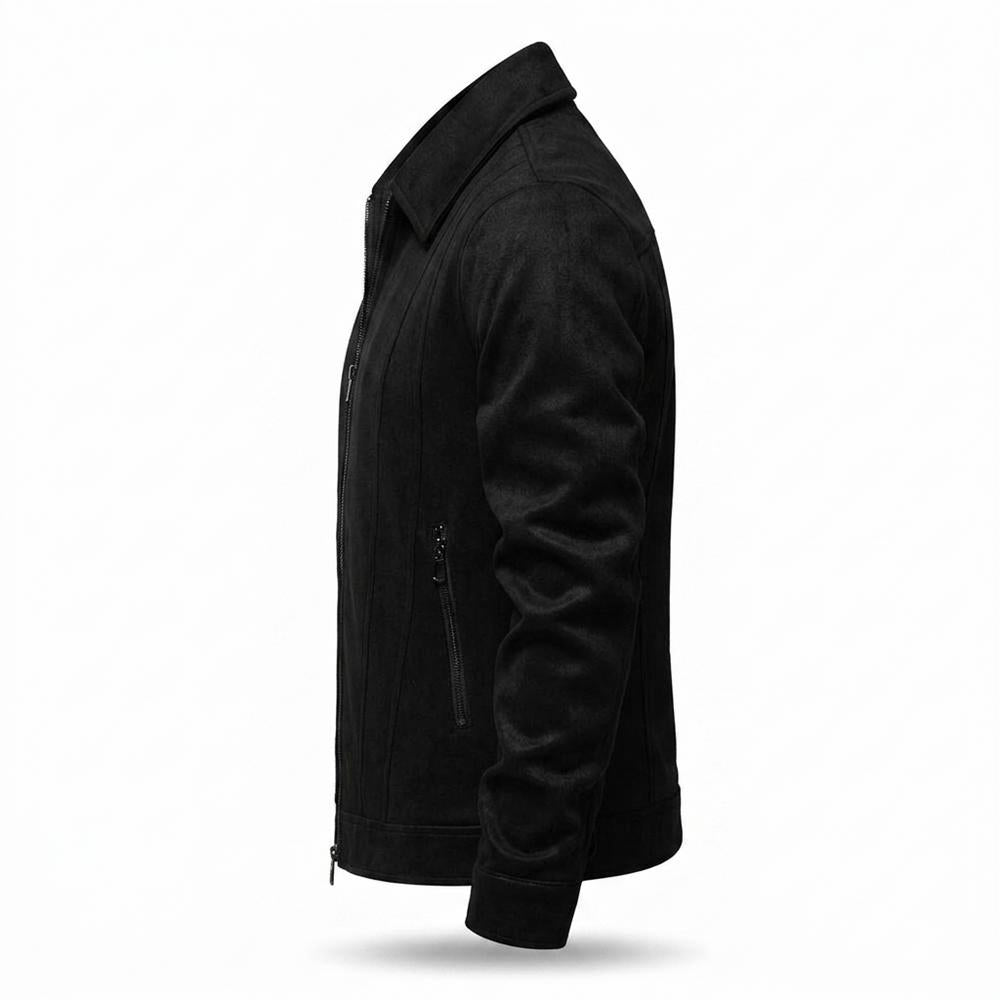 Gentleman Code - Cazuk | Strukturierte Taillierte Wildleder-Jacke Herren