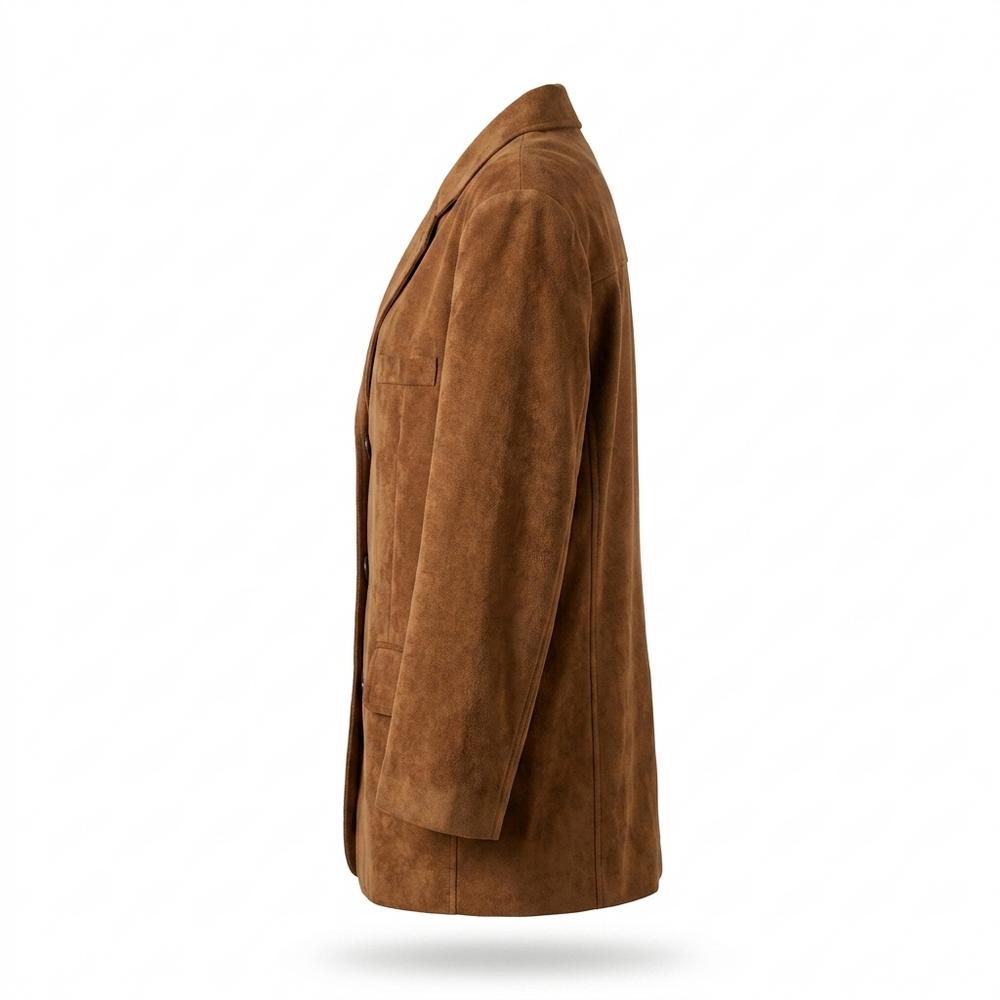 Gentleman Code - Cagar | Locker Geschnitten Einreihig Wildleder-Jacke Damen