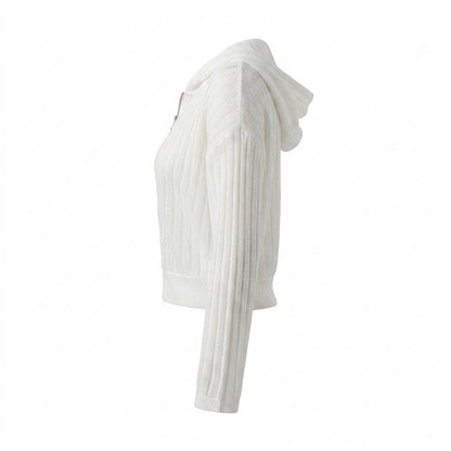 Gentleman Code - Vikok | Transparent Langärmlig Strickjacke Damen