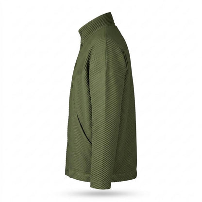 Gentleman Code - Tedan | Plissierte Geknöpfte Jacke Herren