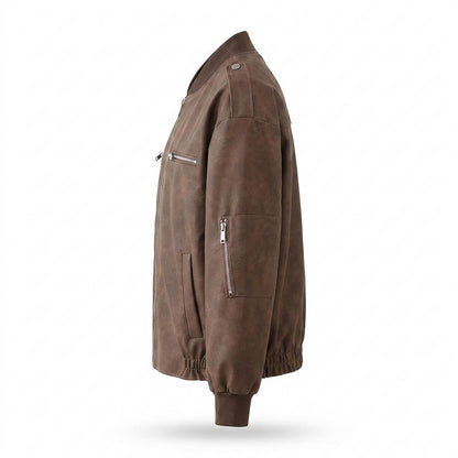 Gentleman Code - Tumev | Gefütterte Locker Geschnittene Wildleder-Jacke Unisex