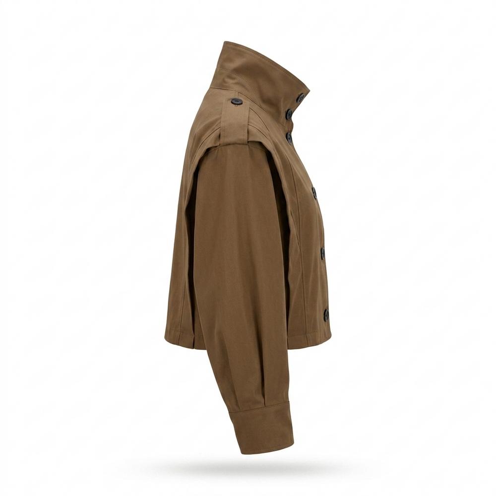 Gentleman Code - Newor | Kurzgeschnittene Hochgeschlossene Jacke Damen