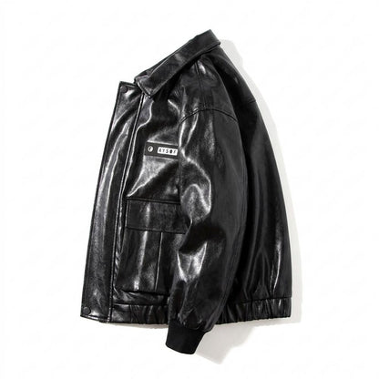 Gentleman Code - Eubol | Glänzend Funktional Lederjacke Unisex