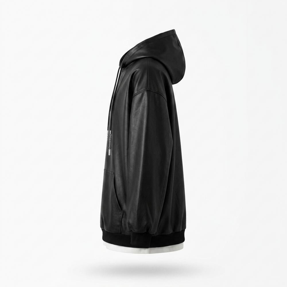 Gentleman Code - Zuzak | Weitgeschnittener Leder Hoodie Unisex