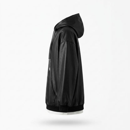 Gentleman Code - Zuzak | Weitgeschnittener Leder Hoodie Unisex