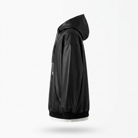 Gentleman Code - Zuzak | Weitgeschnittener Leder Hoodie Unisex