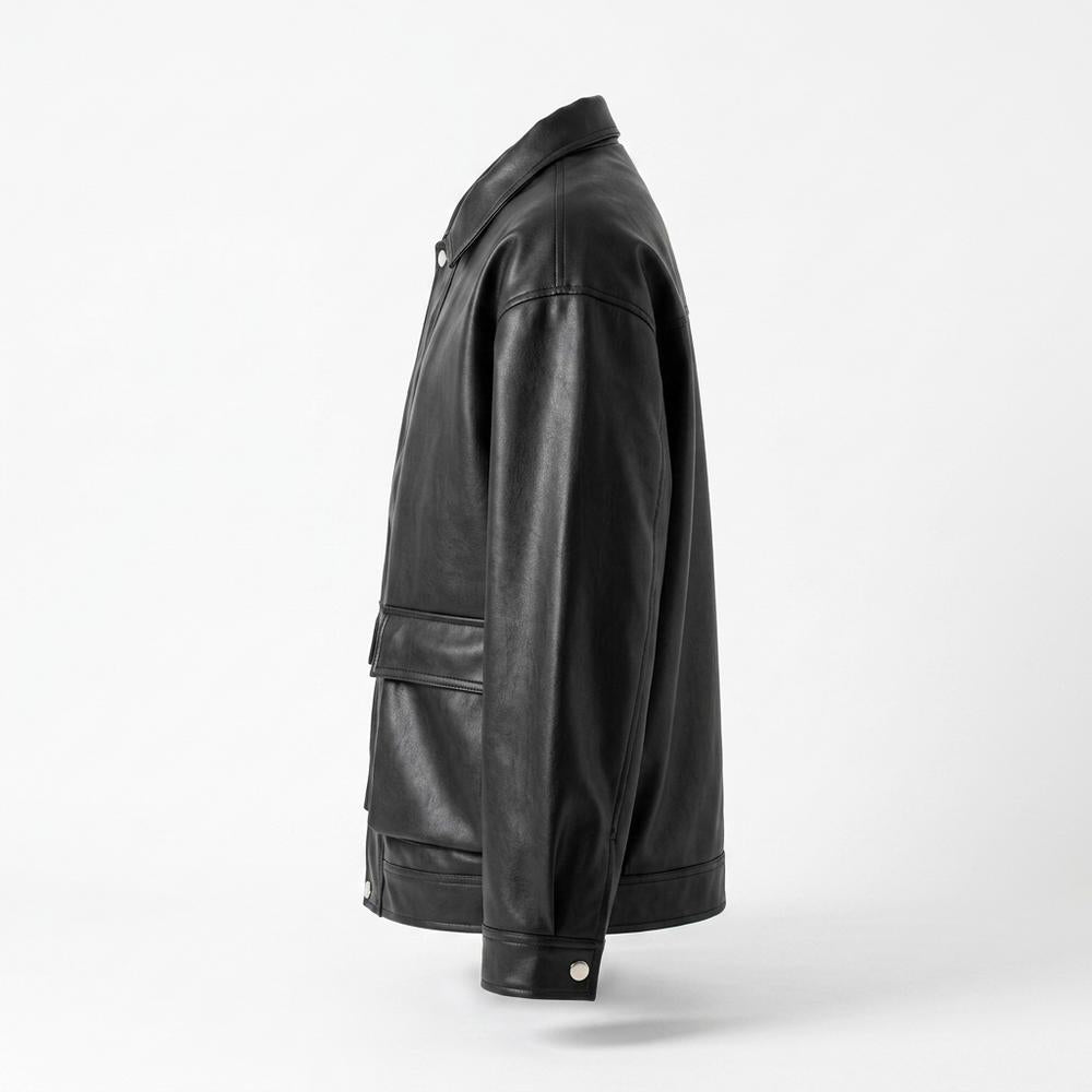 Gentleman Code - Lomir | Kastig Geknöpft Lederjacke Unisex