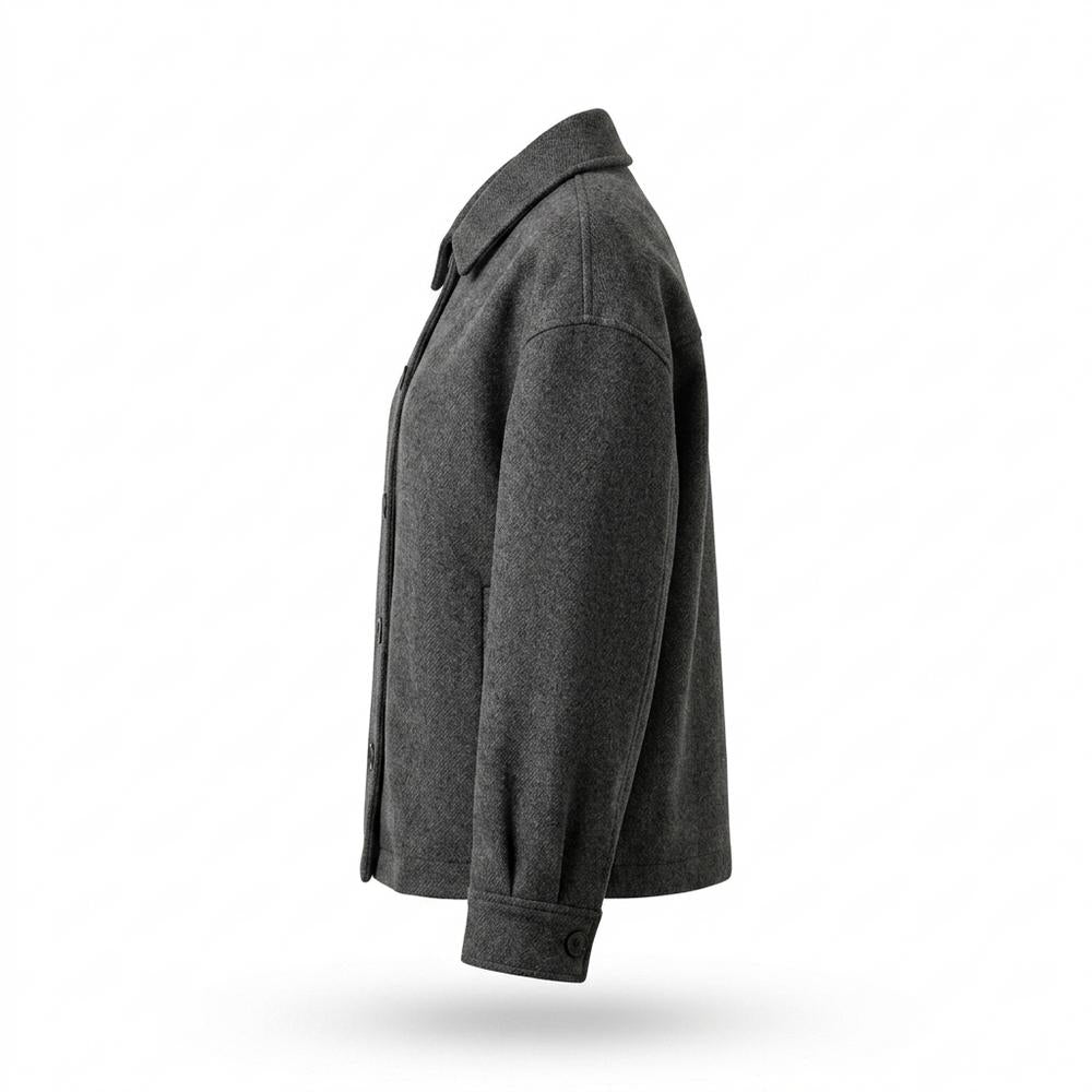 Gentleman Code - Lufom | Geknöpft Wollartig Mantel Damen