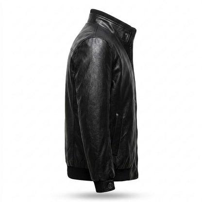 Gentleman Code - Medur | Gefüttert Kurz Lederjacke Herren