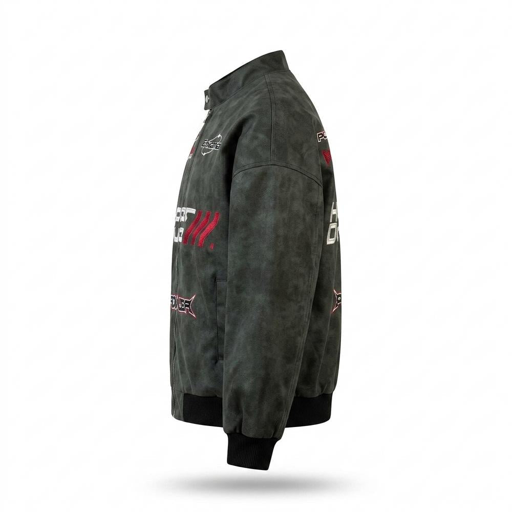 Gentleman Code - Yolun | Bestickt Kastig Wildleder-Jacke Unisex