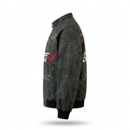Gentleman Code - Yolun | Bestickt Kastig Wildleder-Jacke Unisex