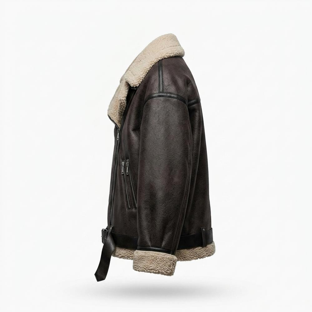 Gentleman Code - Liwod | Gefütterte Weite Lederjacke Damen
