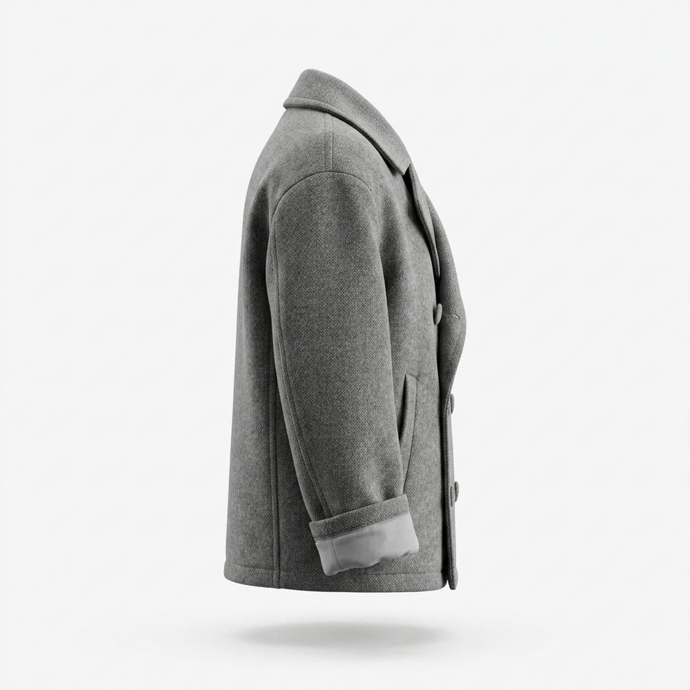 Gentleman Code - Auhek | Zweireihiger Woll Mantel Herren