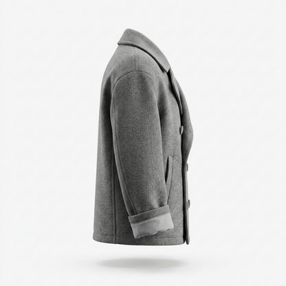 Gentleman Code - Auhek | Zweireihiger Woll Mantel Herren