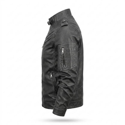 Gentleman Code - Mulin | Gesteppt Tailliert Lederjacke Herren