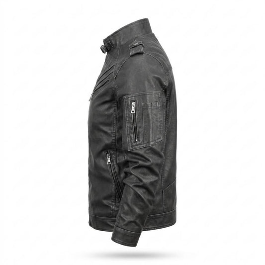 Gentleman Code - Mulin | Gesteppt Tailliert Lederjacke Herren