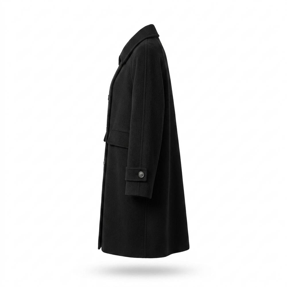 Gentleman Code - Sefot | Zweireihiger Wollartiger Mantel Damen