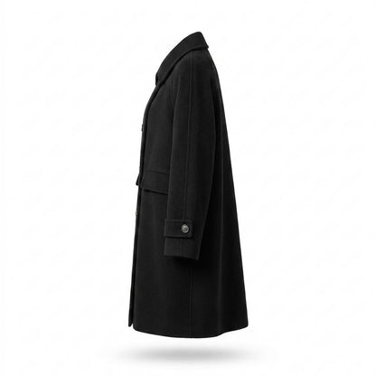 Gentleman Code - Sefot | Zweireihiger Wollartiger Mantel Damen