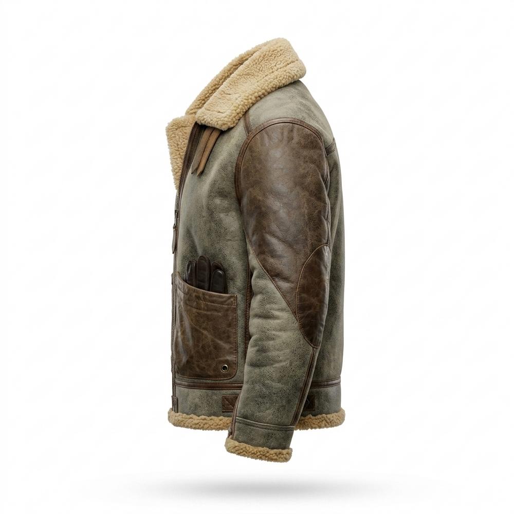 Gentleman Code - Kelin | Gefüttert Robust Lederjacke Herren