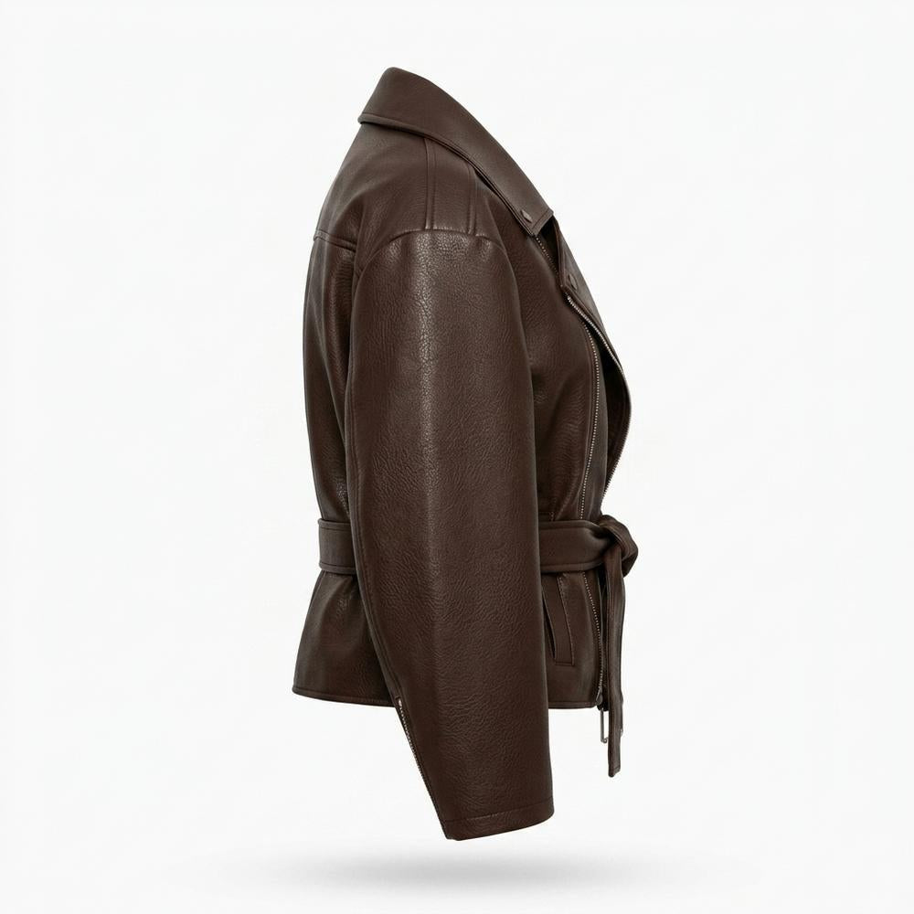 Gentleman Code - Nozan | Asymmetrische Gegürtete Jacke Damen