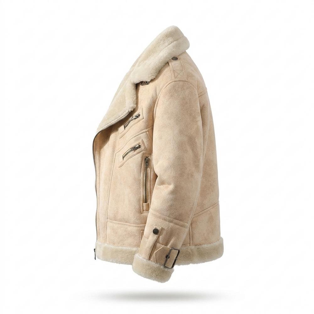 Gentleman Code - Luvek | Gefütterte Asymmetrische Wildleder-Jacke Herren