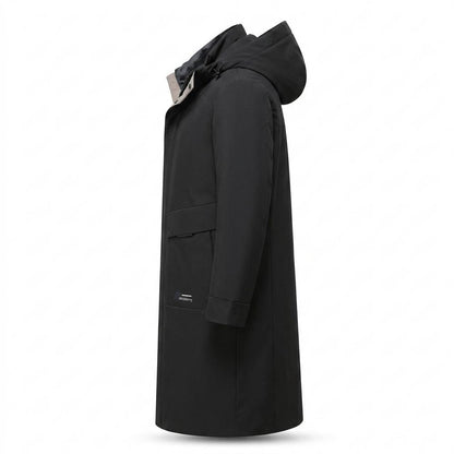 Gentleman Code - Yeted | Wattierter Langgeschnittener Mantel Herren