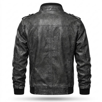 Gentleman Code - Kuvik | Gefüttert Gewaschen Lederjacke Herren