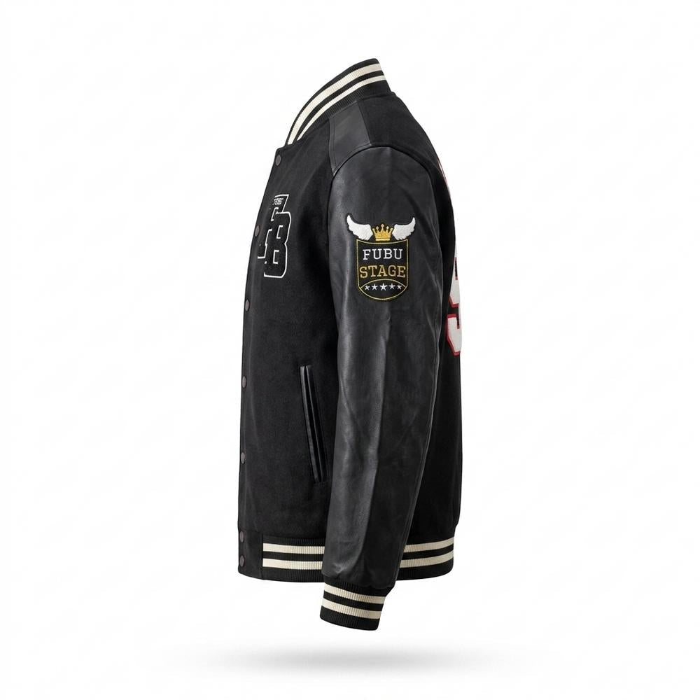 Gentleman Code - Kitov | Geknöpft Gestreift Lederjacke Herren