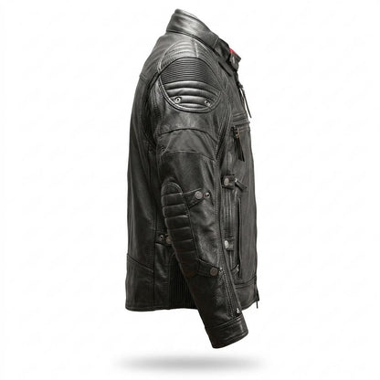 Gentleman Code - Zomes | Gepolstert Funktional Lederjacke Herren