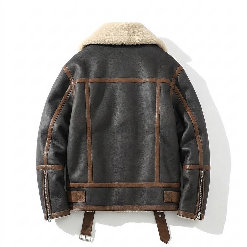 Gentleman Code - Rabid | Gefütterte Asymmetrische Lederjacke Herren