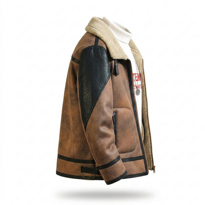 Gentleman Code - Vewid | Gefüttert Zweifarbig Lederjacke Herren