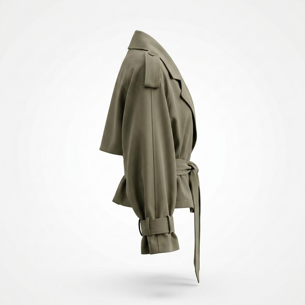 Gentleman Code - Niwom | Gegürtet Weitgeschnitten Jacke Damen