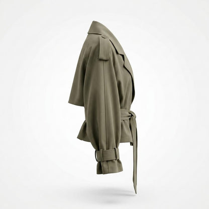 Gentleman Code - Niwom | Gegürtet Weitgeschnitten Jacke Damen