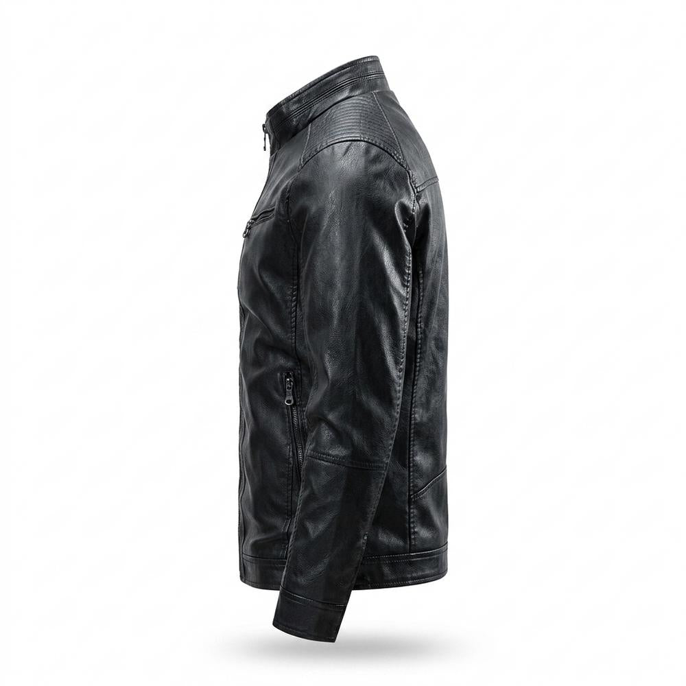 Gentleman Code - Lakot | Gefüttert Tailliert Lederjacke Herren