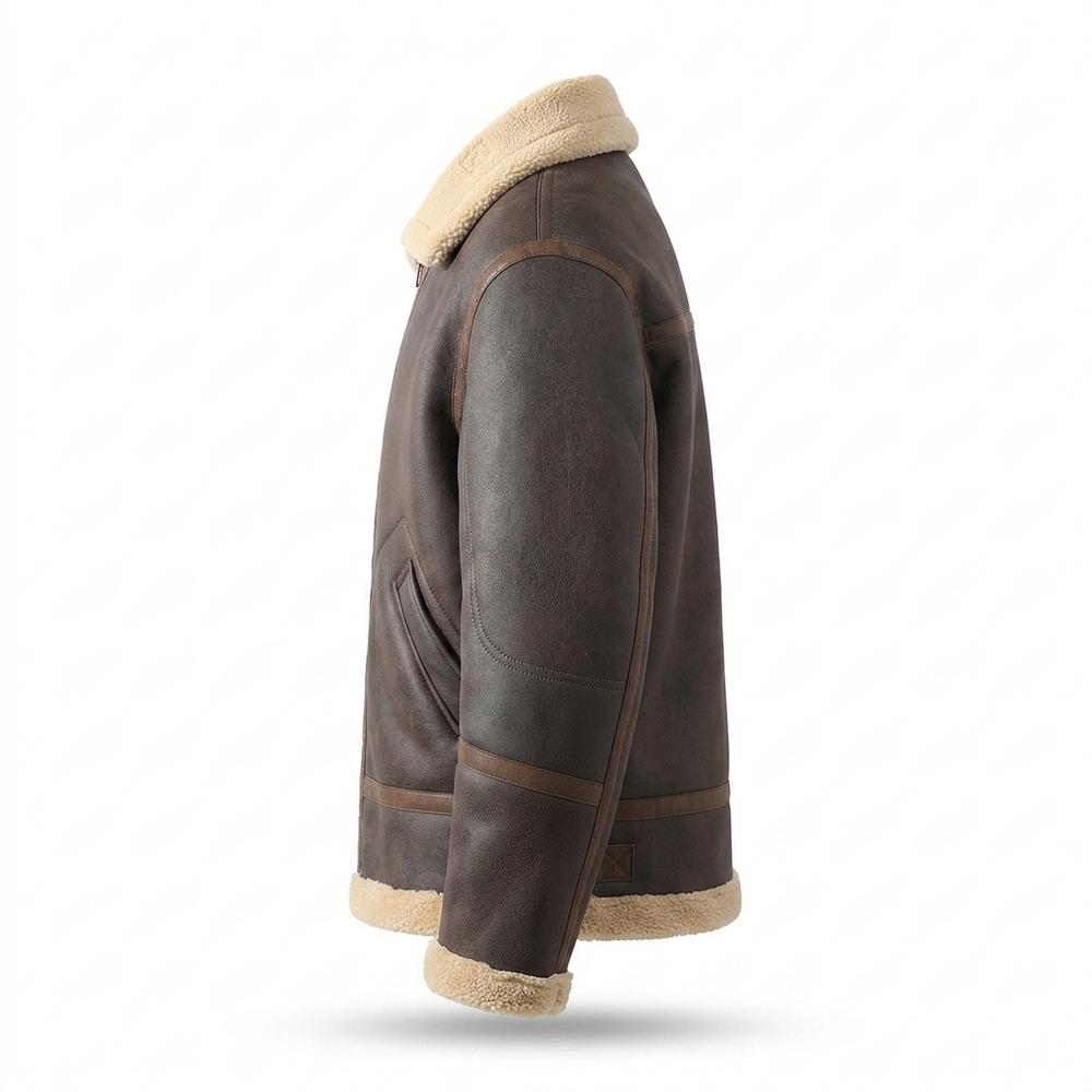 Gentleman Code - Kefud | Gefütterte Shearling Lederjacke Herren