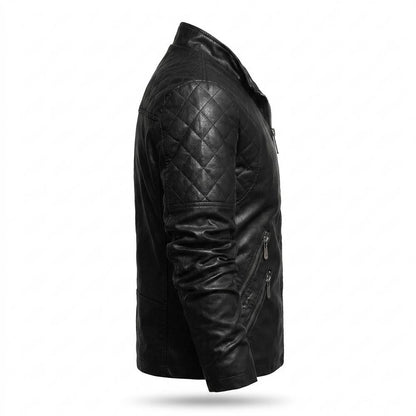 Gentleman Code - Eobem | Gesteppt Tailliert Lederjacke Herren
