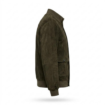Gentleman Code - Zidov | Geknöpft Rauledern Wildleder-Jacke Herren