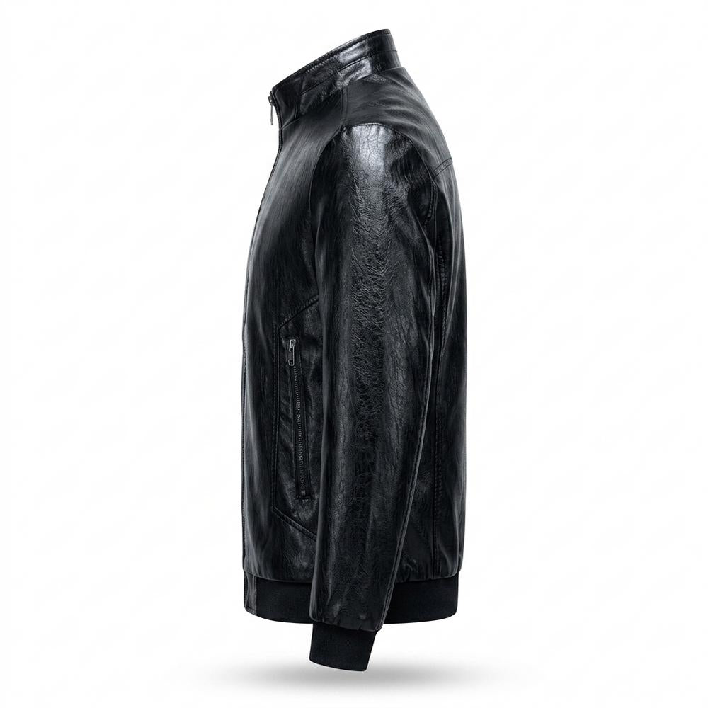 Gentleman Code - Vutod | Gefüttert Gerippt Lederjacke Herren