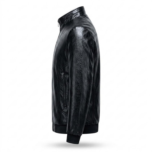 Gentleman Code - Vutod | Gefüttert Gerippt Lederjacke Herren