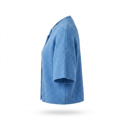 Gentleman Code - Zomir | Kurzärmliger Gerippter Cardigan Damen