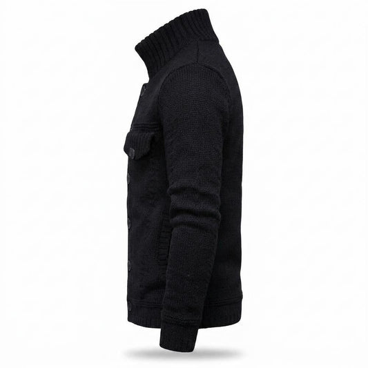 Gentleman Code - Tolod | Strukturiert Geknöpft Strickjacke Herren