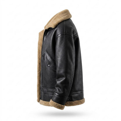 Gentleman Code - Luvin | Warmgefütterte Glatte Lederjacke Herren