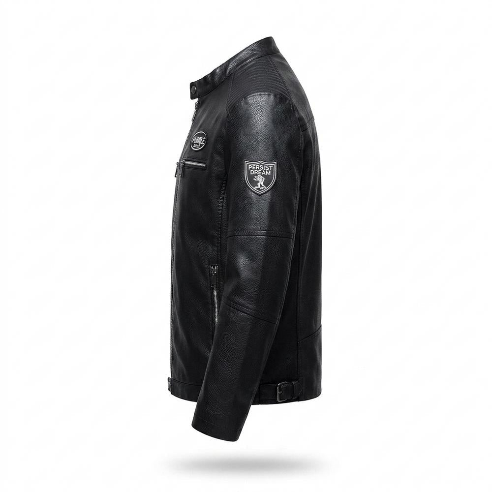 Gentleman Code - Nuhav | Gesteppte Taillierte Lederjacke Herren